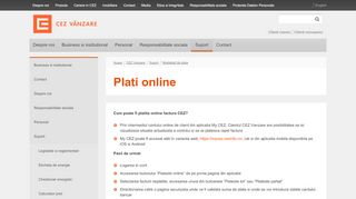 
                            2. Plati Online | CEZ Romania - CEZ Vanzare