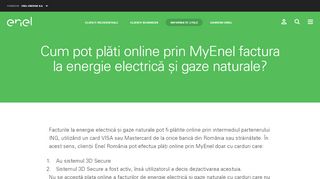 
                            7. Plăți online prin MyEnel - www.enel.ro