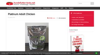 
                            7. Platinum Adult Chicken im Hundefutter Test