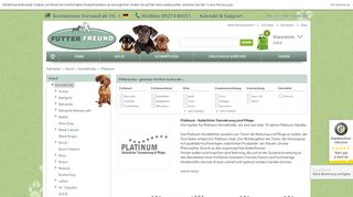 
                            4. Platinum - Hundefutter - Hund - Onlineshop - Platinum - Futterfreund.de