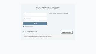 
                            10. Platinum Professional Services: Login to the site