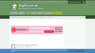 
                            10. Platinum Puppy Chicken - Fertigfutter - DogForum.de das große ...
