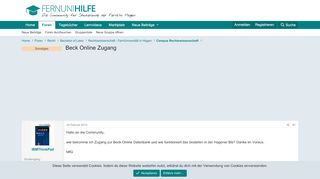 
                            11. Plauderecke - Beck Online Zugang | Fernuni-Hilfe.de | FernUni ...