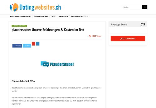 
                            5. plauderstube: Lies alle Erfahrungen mit dem Chatportal in unserem ...