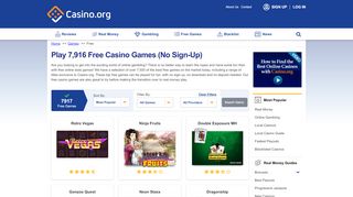 
                            2. Play 1350+ FREE Casino Games - (No Download & No Registration)