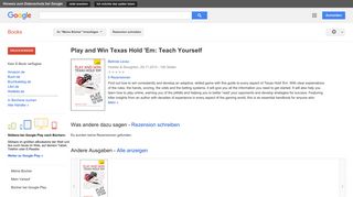 
                            12. Play and Win Texas Hold 'Em: Teach Yourself