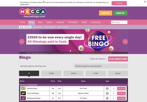 
                            3. Play Bingo Games | Spend £10 & Get a £30 Bonus - MeccaBingo