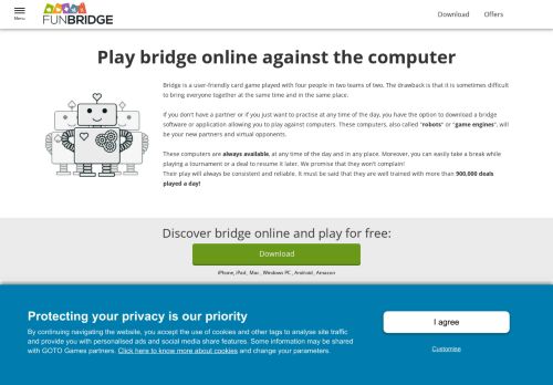 
                            12. Play bridge online against the computer - Funbridge