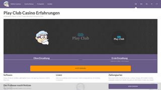 
                            6. Play Club Erfahrungen (2019) ll▷ Vorsichtig sein ... - Casino Professor