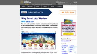 
                            8. 'Play Euro Lotto' Review - Lottery Syndicate World