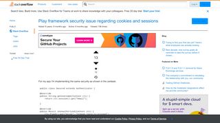 
                            7. Play framework security issue regarding cookies and sessions ...