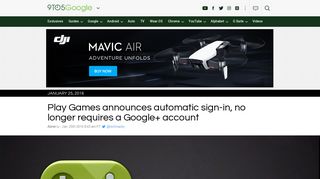 
                            8. Play Games announces automatic sign-in, no longer requires a ...