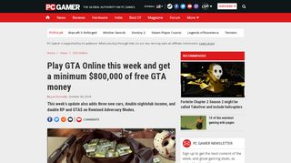 
                            6. Play GTA Online this week and get a minimum $800,000 of free GTA ...