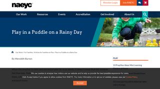 
                            12. Play in a Puddle on a Rainy Day | NAEYC