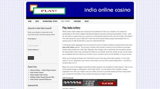 
                            10. Play India Lottery Online - India Online Casino