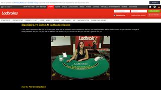 
                            5. Play Live Blackjack At Ladbrokes Casino