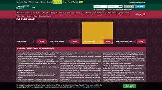 
                            4. Play Live Casino Games at Paddy Power