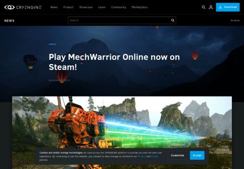 
                            11. Play MechWarrior Online now on Steam! - CryEngine