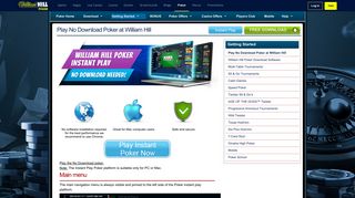 
                            6. Play No Download Poker at William Hill - William Hill Poker