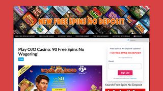 
                            9. Play OJO Casino: 90 Free Spins No Wagering! - New Free Spins No ...