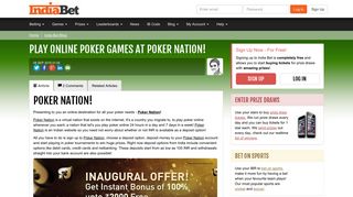 
                            1. Play Online Poker Games At Poker Nation! - India Bet