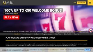 
                            2. Play Online Slot Machine Games on Mega Casino