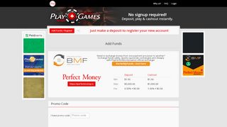 
                            7. Play Perfect Money Games - Add Funds