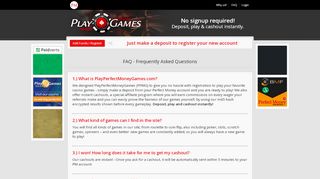 
                            13. Play Perfect Money Games - FAQ