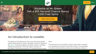 
                            11. Play Roulette at Mr Green™ | Claim Your Live Casino Bonus