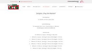 
                            11. Play the Market - Zeitplan