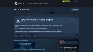 
                            5. Play Together referral program A Guide for World of Warships By