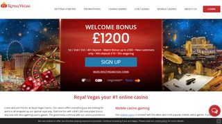 
                            5. Play with $1,200 Free at Royal Vegas Casino