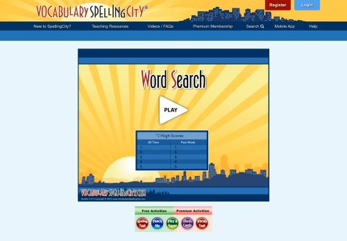 
                            5. Play Word Search Game - Spelling City