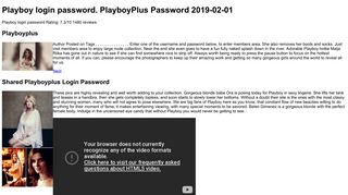 
                            11. Playboy login password. Playboyplus. 2019-02-01 - cameran