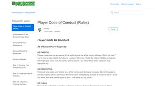 
                            5. Player Code of Conduct (Rules) – Munzee Support