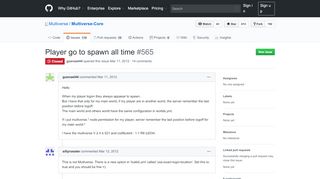
                            11. Player go to spawn all time · Issue #565 · Multiverse/Multiverse-Core ...