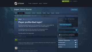 
                            2. Player profile=Bad login? :: Sniper: Ghost Warrior General Discussions