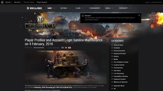 
                            4. Player Profiles and Account Login Service Maintenance on ... - WoT Asia