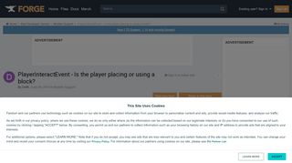 
                            12. PlayerInteractEvent - Is the player placing or using a block ...
