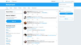 
                            5. #playerspot hashtag on Twitter