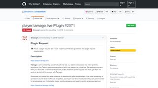 
                            7. player.tamago.live Plugin · Issue #2071 · streamlink/streamlink · GitHub
