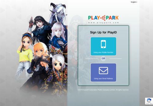 
                            10. PlayID Member Register - Email - Playpark