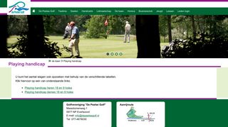 
                            5. Playing handicap - De Peelse Golf