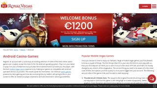 
                            5. Playing on your Android device – Royal Vegas Online Casino