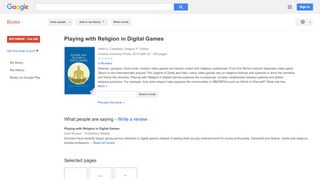 
                            7. Playing with Religion in Digital Games