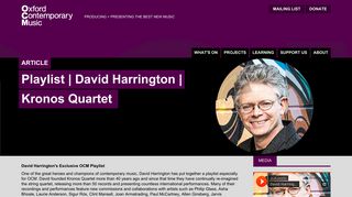 
                            11. Playlist | David Harrington | Kronos Quartet | Oxford Contemporary Music