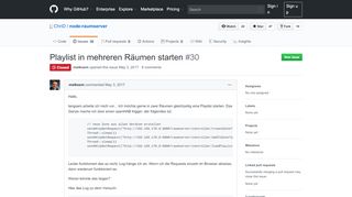 
                            10. Playlist in mehreren Räumen starten · Issue #30 · ChriD/node ... - GitHub