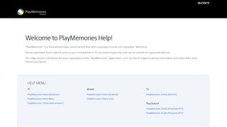 
                            10. PlayMemories -Help- - PlayMemories Online