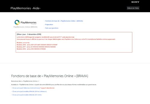 
                            3. PlayMemories Online (BRAVIA) HELP