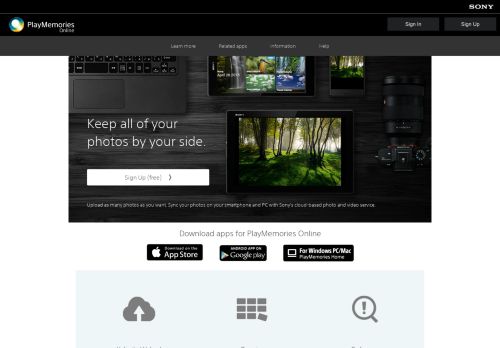 
                            12. PlayMemories Online - Sony's cloud-based photo & video service
